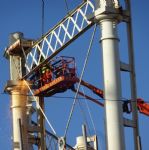 Salford iconic gas holders being demolished